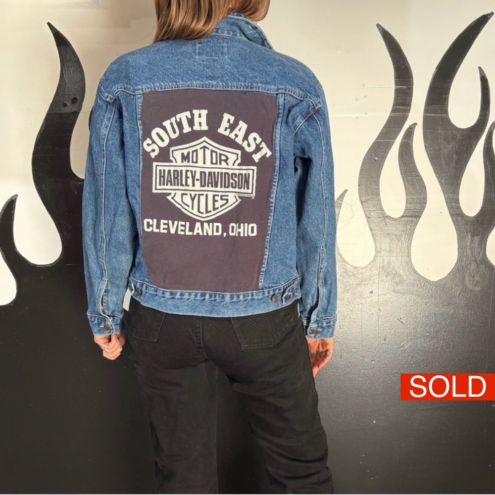 ❌SOLD❌Harley-Davidson Blue Denim Jacket